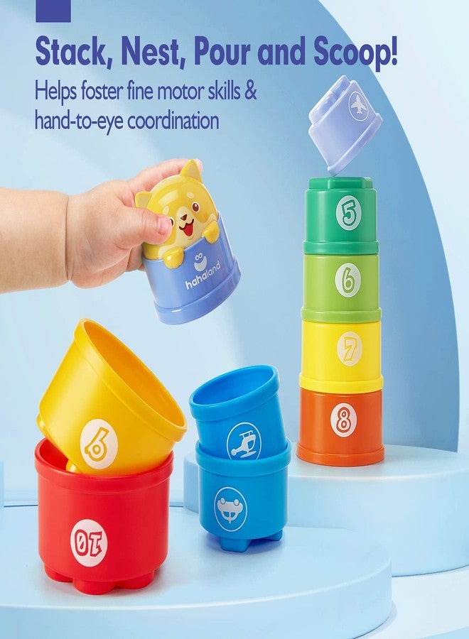hahaland Stacking Toys for Toddlers 1-3 - Stacking Cups - Toddler Toy Age 1-2 Learning Montessori Toys for 1 Year Old Boy Birthday Gift Baby Stacking Cups 12-18 Months - Image 5