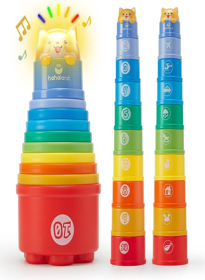 hahaland Stacking Toys for Toddlers 1-3 - Stacking Cups - Toddler Toy Age 1-2 Learning Montessori Toys for 1 Year Old Boy Birthday Gift Baby Stacking Cups 12-18 Months - Image 1