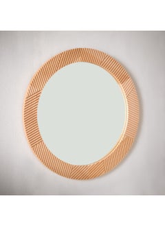 Inez Wood Frame Round Mirror 61 x 2 x 61 cm