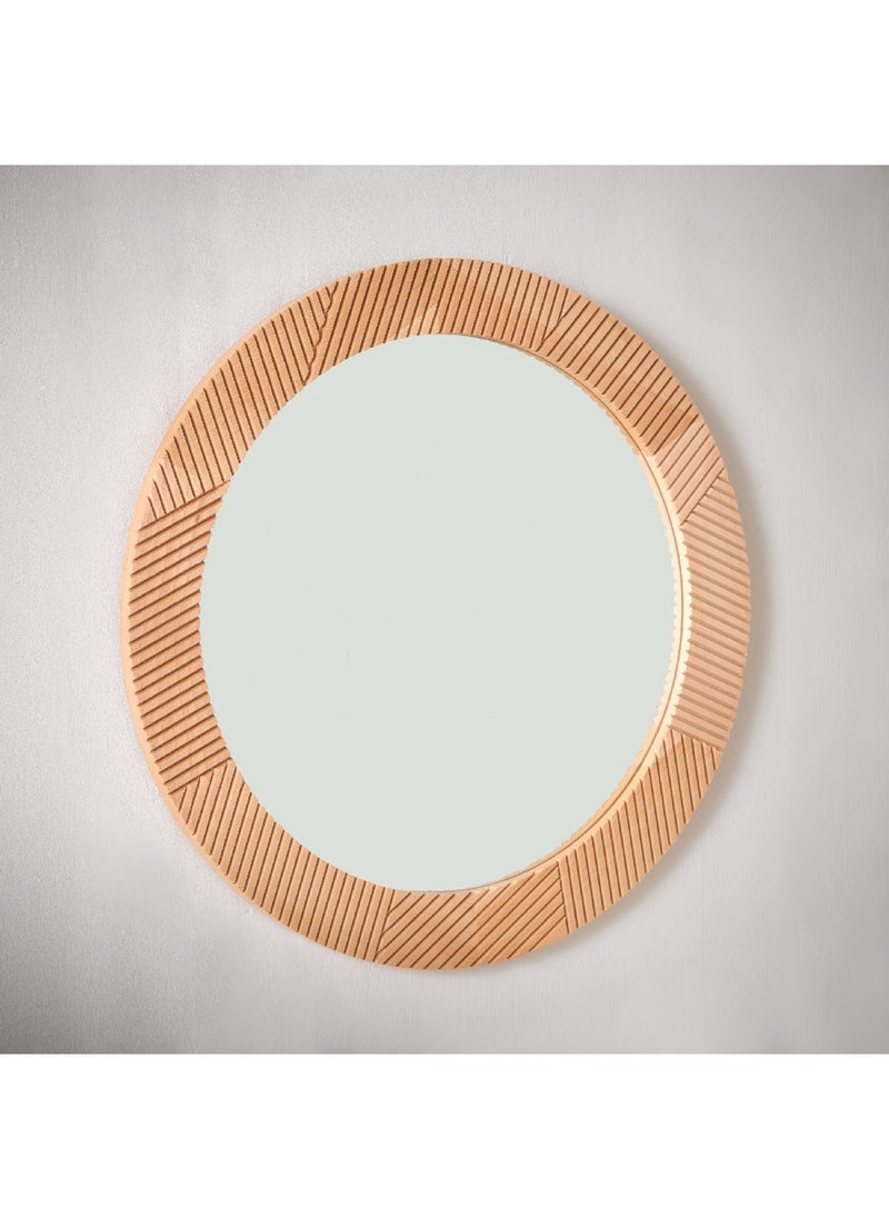 Home Box - Inez Wood Frame Round Mirror 61 x 2 x 61 cm - Image 1