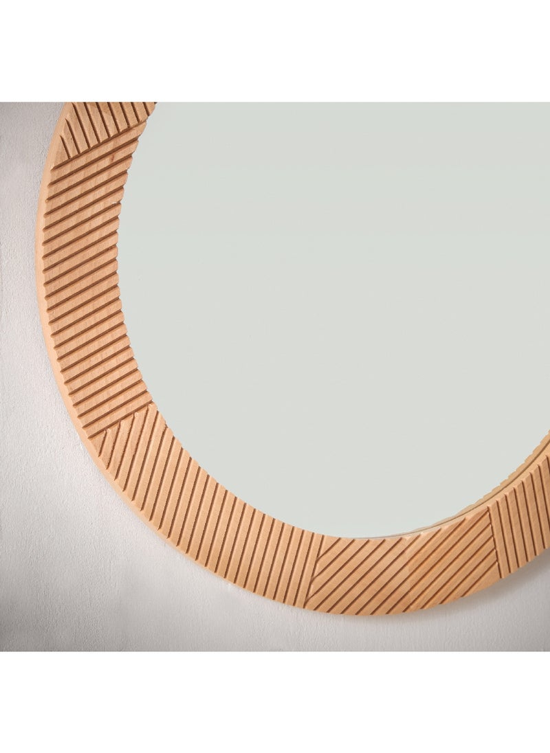 Home Box - Inez Wood Frame Round Mirror 61 x 2 x 61 cm - Image 1