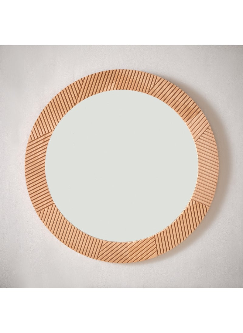 Home Box - Inez Wood Frame Round Mirror 61 x 2 x 61 cm - Image 1