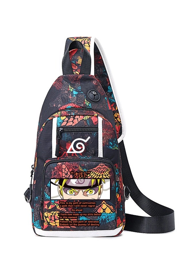 Naruto Cartoon Anime Joint Single Shoulder Bag Men's Small Backpack Student Messenger Bag Chest Bag  - Image 1