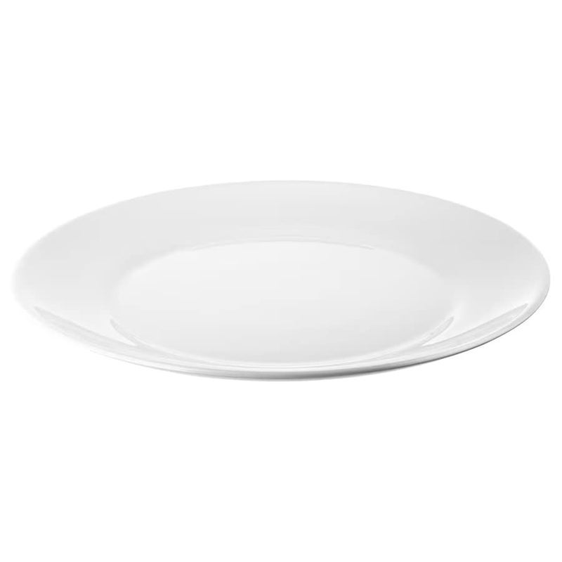 NT-STAR Dinner Plate Tampered Glass, White 25 cm (9 ¾ ") Set of 3-Piece - Image 1