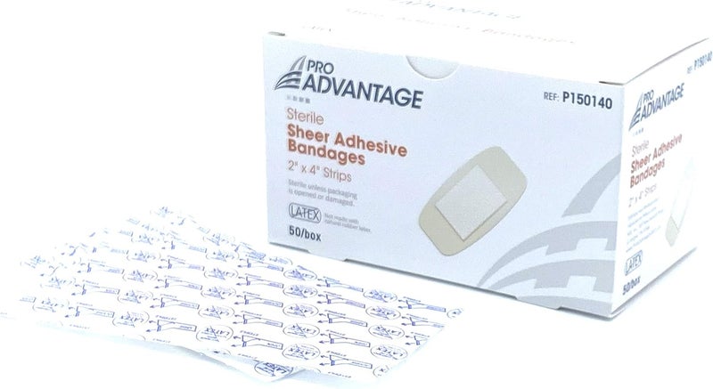 ProAdvantage PRO ADVANTAGE SHEER ADHESIVE BANDAGE  Adhesive Bandage Strips 2 x 4 50bx - Image 2