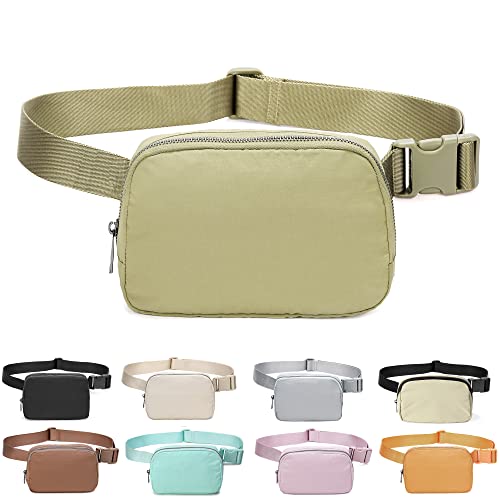 MEISEE Fanny Belt Bag Waist Pack Crossbody Bags Bum Bag for Running Hiking Travel Workout Adjustable Strap for Women-Khaki green - Image 1
