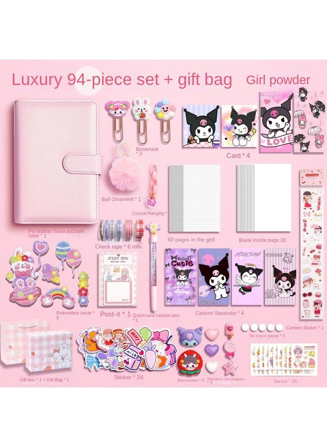 Bluejw Hand Account Gift Box Internet Celebrity Account Book Loose-leaf Removable Cute Girl Pink Large Large Capacity Suit Girl's Hair - Image 1