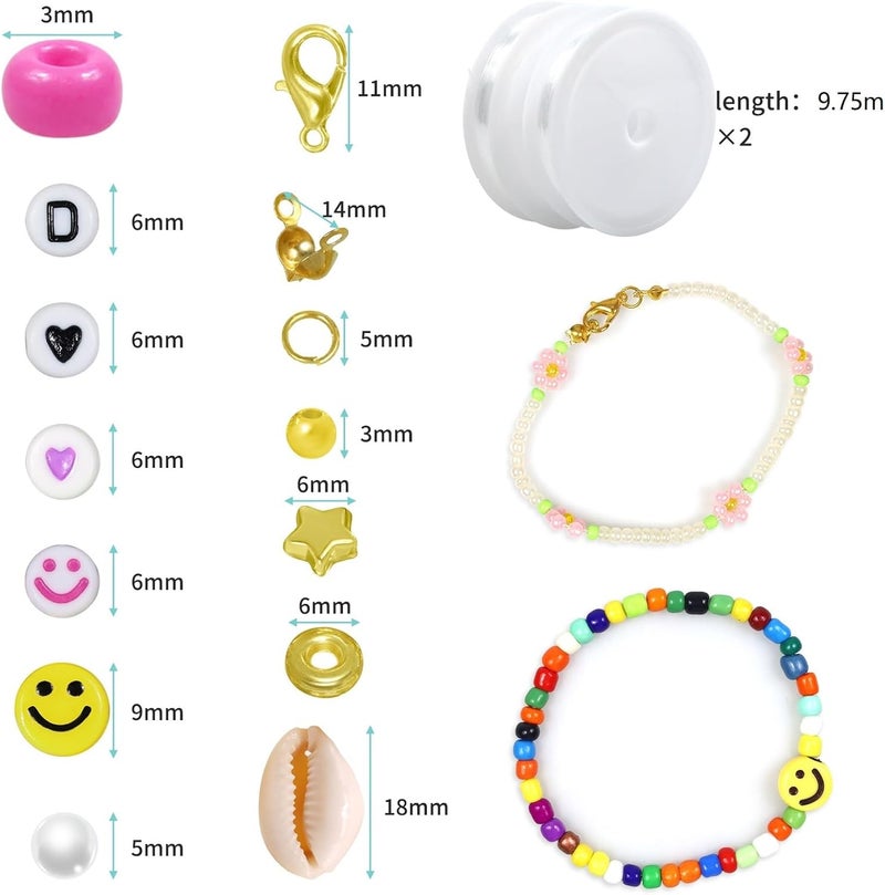 BIBOKLTIY 114 Colours 28500 Pieces 3 mm Glass Beads for Threading, Glass Beads Set for Bracelets Adults, Bracelet Seed Beads Set, Craft Beads for Threading, Bracelets Beads Set - Image 3