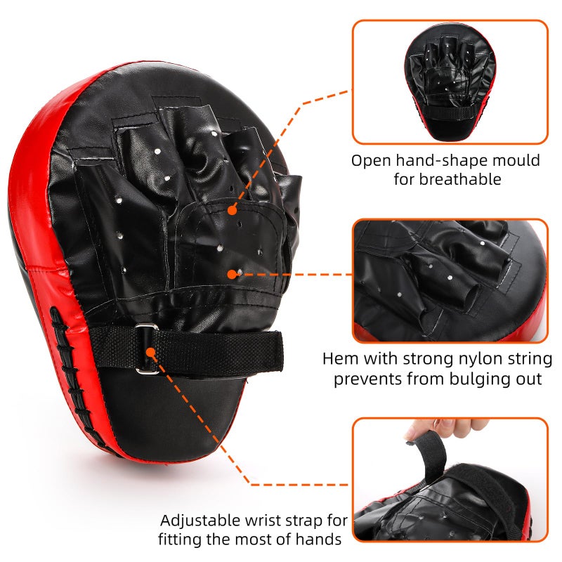 ZOOFOX 2-in-1 Punching Mitts and Kick Pack Set, Curved Focus Mitts and Taekwondo Kick Pad, Adjustable Strike Shield Arm Pad for Muay Thai and MMA - Image 3