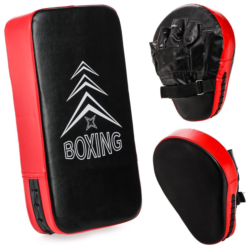 ZOOFOX 2-in-1 Punching Mitts and Kick Pack Set, Curved Focus Mitts and Taekwondo Kick Pad, Adjustable Strike Shield Arm Pad for Muay Thai and MMA - Image 1