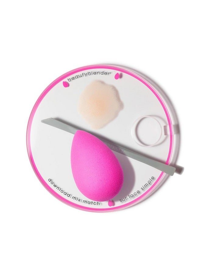 beautyblender Beautyblender® | Surface Simple Portable Clear Beauty Blender Makeup Mixing Palette, Mix and Match Foundations and Creams, Includes Mixing Makeup Wand  - Image 2