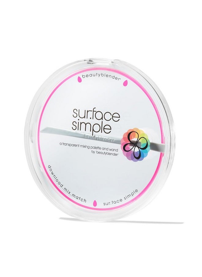 beautyblender Beautyblender® | Surface Simple Portable Clear Beauty Blender Makeup Mixing Palette, Mix and Match Foundations and Creams, Includes Mixing Makeup Wand  - Image 1
