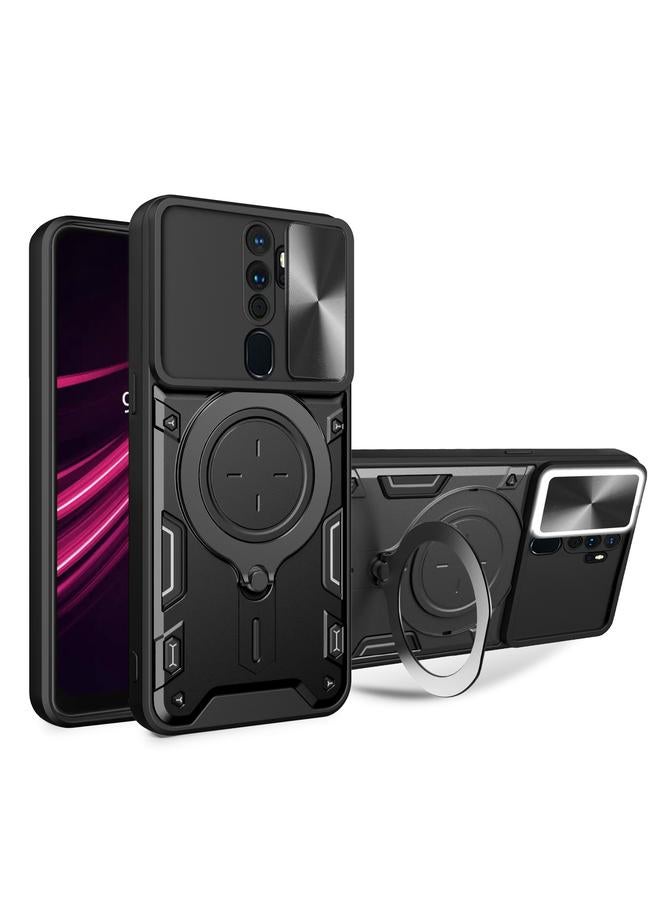 اس-توب جراب لهاتف OPPO A9 2020 / A5 2020 / A11x CD Texture Sliding Camshield حامل مغناطيسي للهاتف - Image 1