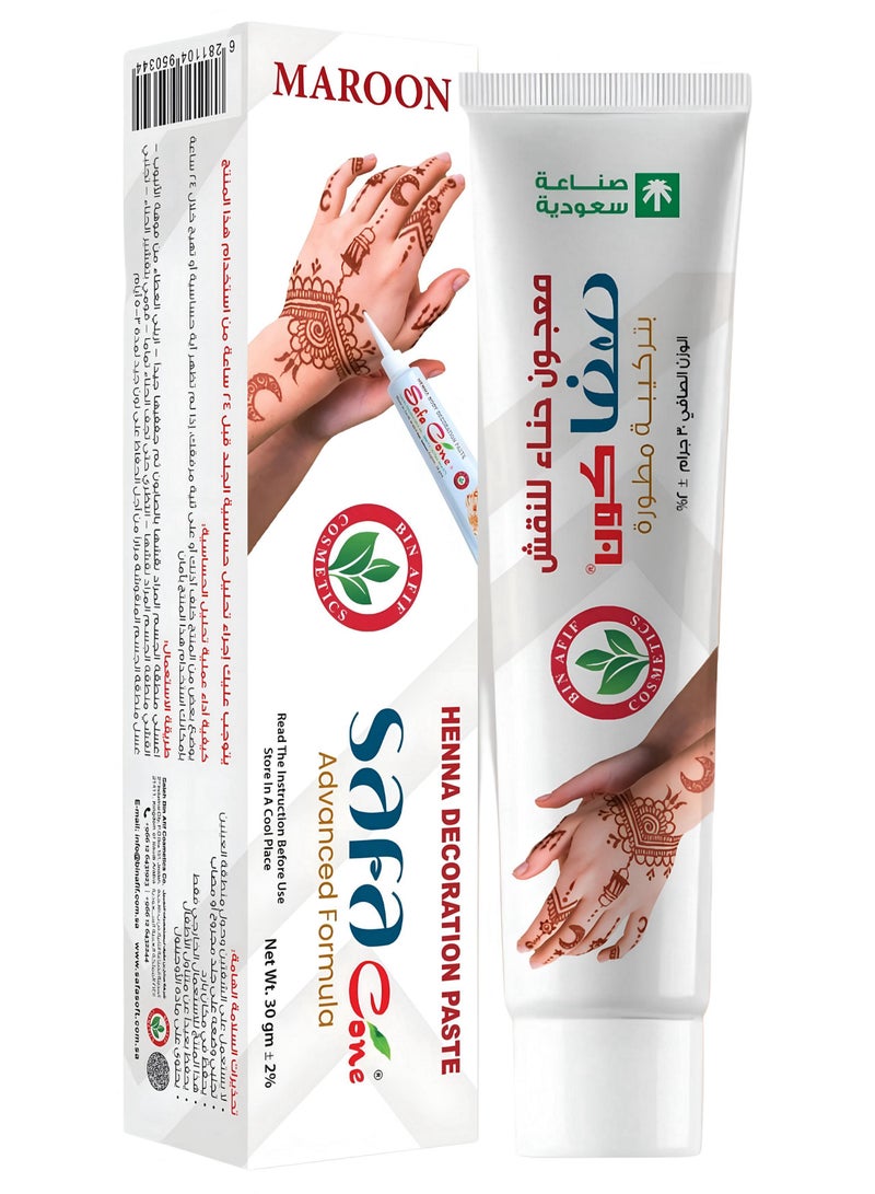 Safa Henna Paste for Body Art – With an Advanced Formula – Feminine Elegance for Your Hands – Black Color (30g)  - Image 1