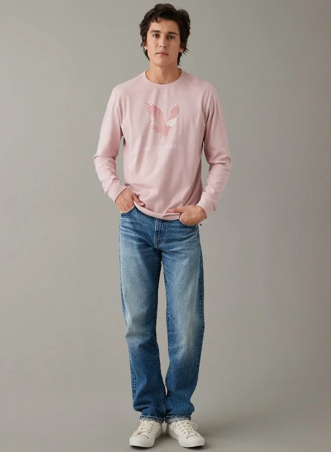 امريكان ايجل AE Super Soft Long-Sleeve Logo Graphic T-Shirt