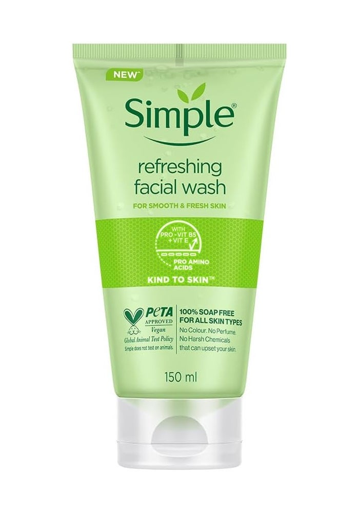 simple غسول وجه منعش بسيط، 150 مل - Image 1
