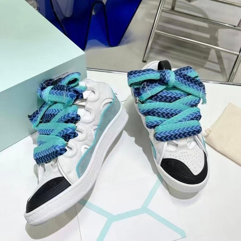 New Fashion Sneakers Lanvin Curb Retro Color-Blocking Chunky Shoes Couple''s Dad Shoes - Image 3