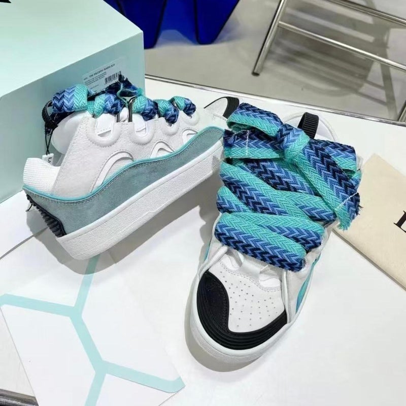 New Fashion Sneakers Lanvin Curb Retro Color-Blocking Chunky Shoes Couple''s Dad Shoes - Image 4