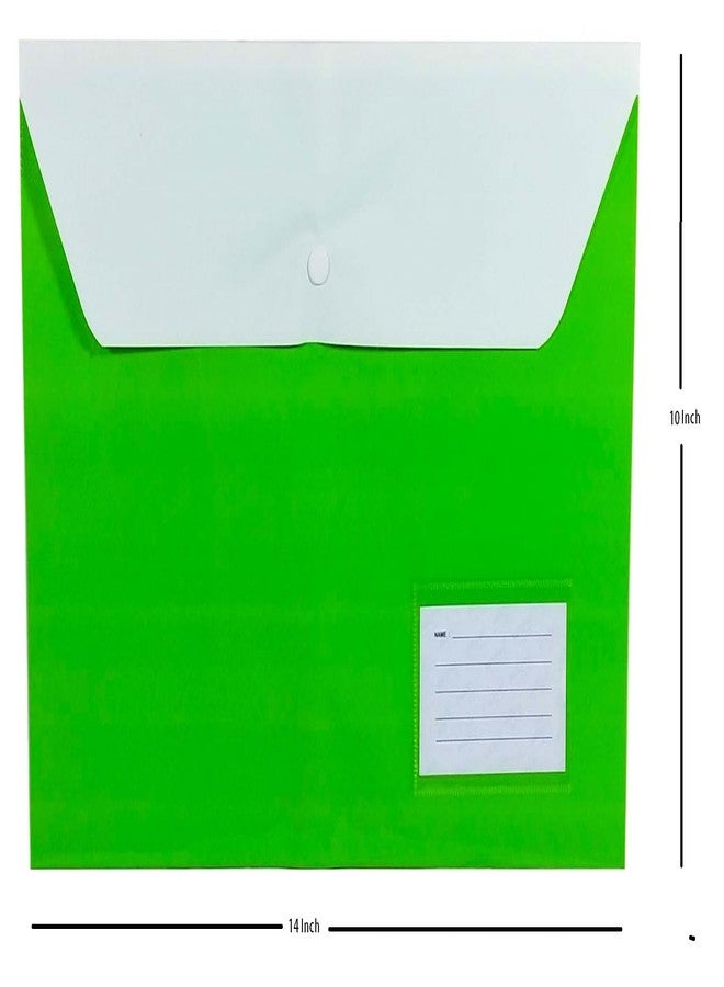 Shining Zon 12 Pcs Double Pocket A4 Legal Document File Designer Document Bag, Document Folder Envelope Holder Storage Case, Snap Button Organizer, Plastic Container (Double Button Folder-Mix Color) - Image 2