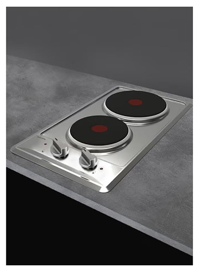 kitchen Line Electric Hob 30 CM Stainless Steel 2 Berners - Switch to Control Temperature | D2003 - Image 5