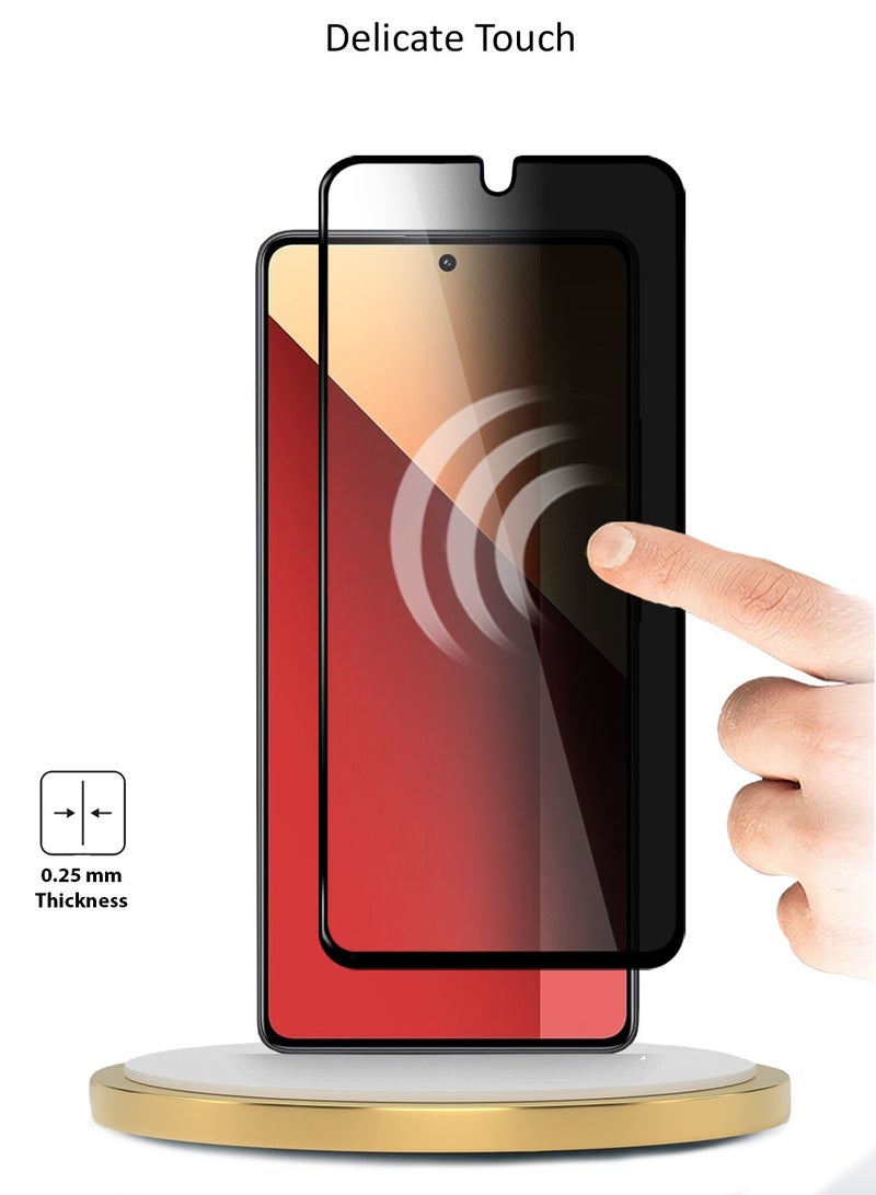 دبليو تيك شاومي ريدمي نوت 13 برو 5 جي 2023 بريميوم E2E حماية كامل الغراء واقي شاشة زجاجي مقسى (MSGECP) - شفاف / أسود - Image 4