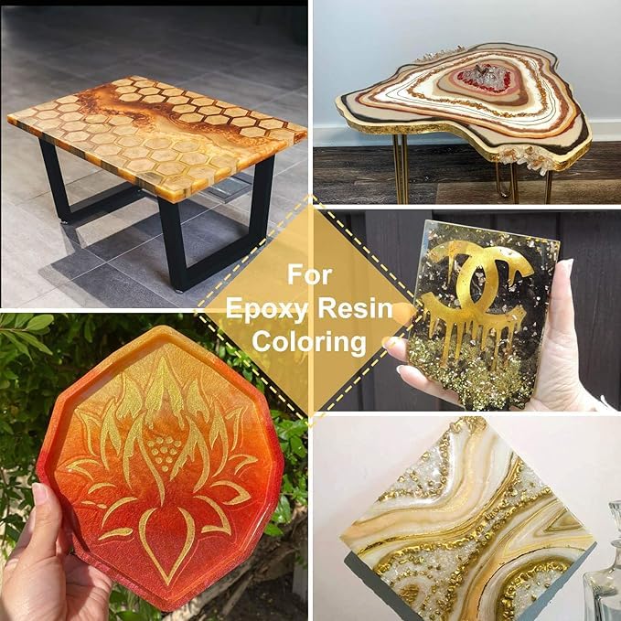 ASK VARK WALA (Gold Powder DUST Real Gold Shining Effect in Art & Craft, Tanjor Paintings, Paint, Home Decorations, Cakes, Paints, Facial Kits,Gold Painting Arts,Resin dyes,etc, 25g- - Image 4