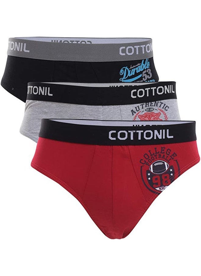 COTTONIL Mid-Rise Pack Of 3 Briefs 
