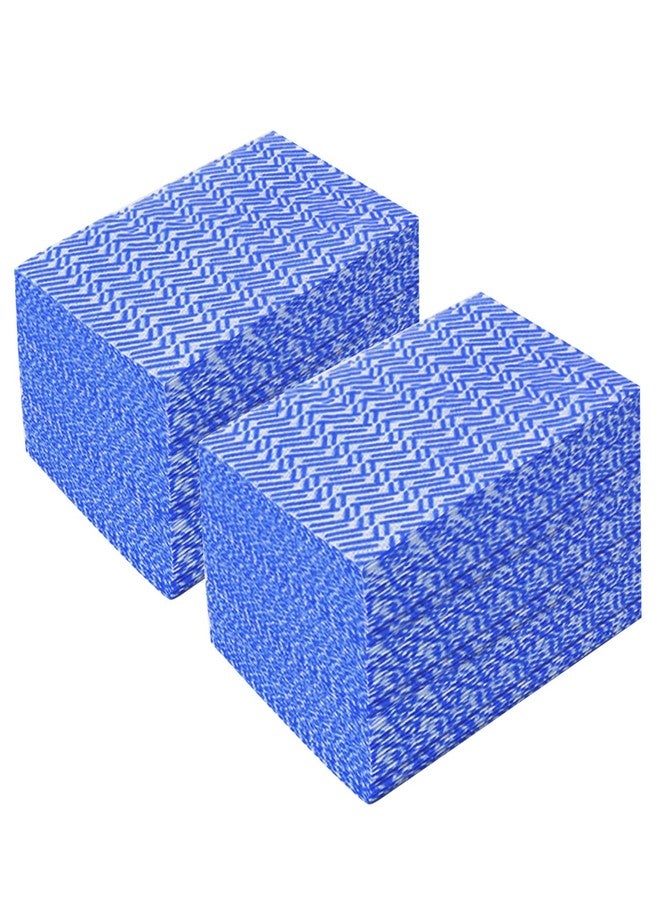 JEBBLAS Reusable Handi Wipes Disposable Cleaning Towels Dish Cloths, 100 Count/Pack, Blue - Image 1