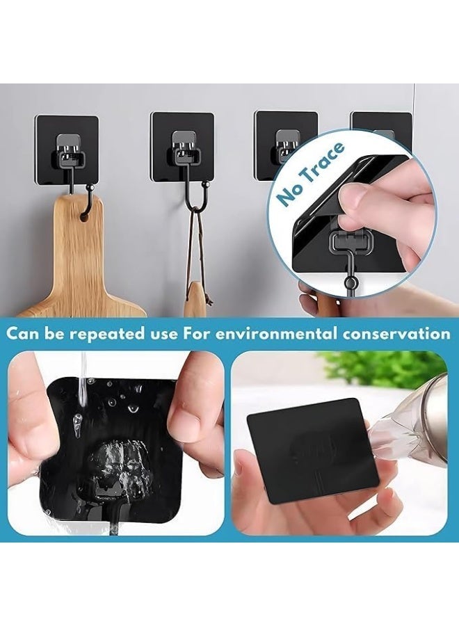 هوميفاي 20 قطعة من علاقات الأدوات اللاصقة الكبيرة، بحمولة قصوى 10 كجم، علاقات جدارية قوية، مقاومة للماء للتعليق في المطبخ والحمام والمنزل والمكتب - Image 3