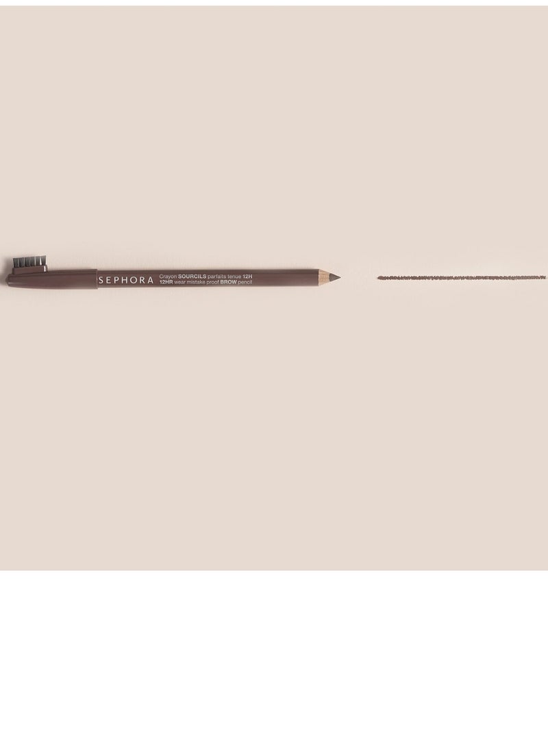 SEPHORA - SEPHORA COLLECTION 12HR Wear Mistake Proof Brow Pencil 06 Soft charcoal (1 g) - Image 1