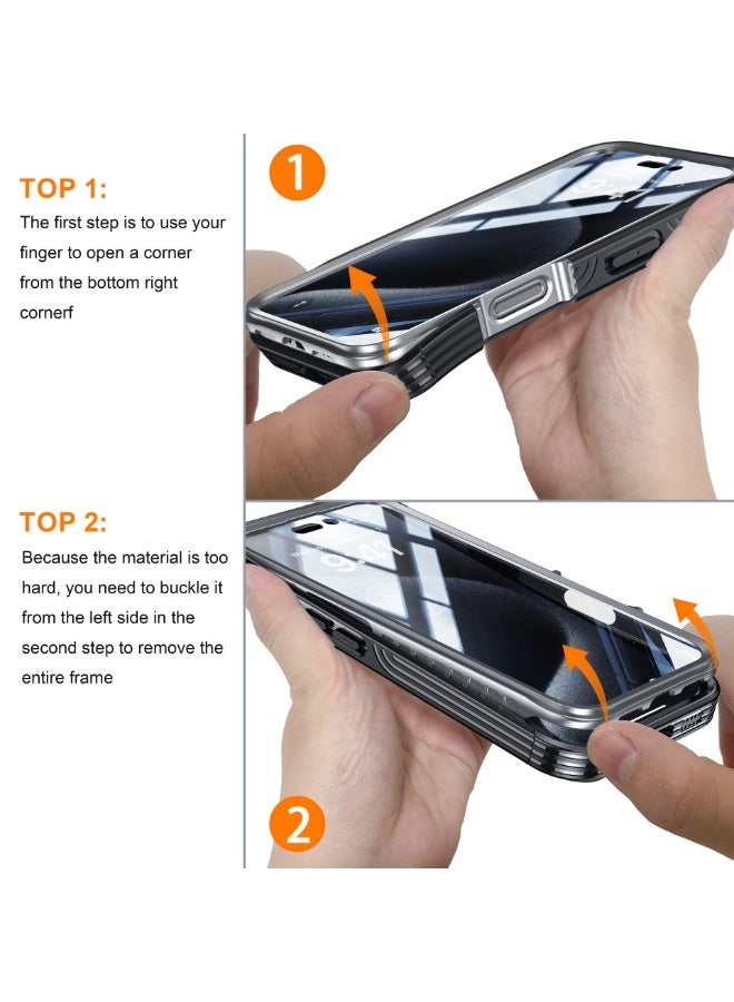 NIBEMINENT Miracase Magnetic for iPhone 16 Pro Case Full-Body Phone with Built-in Glass Screen Protector, 【Compatible with MagSafe】 Military Drop Proof 16 Pro Cover Bumper 6.3 inch - Image 4