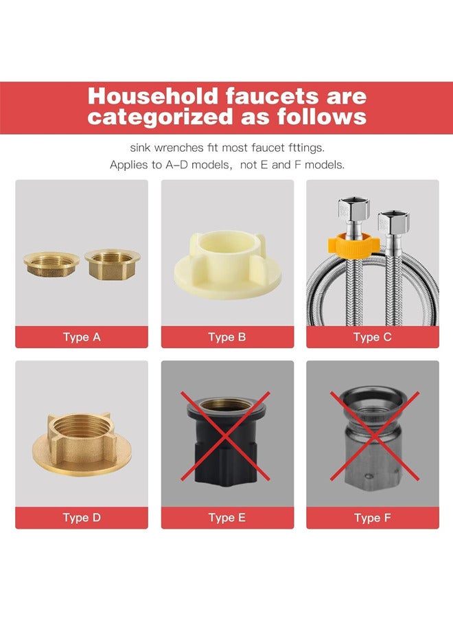 Vividorad 8 in 1Multifunctional Kitchen Faucet Sink Basin Wrench, Kitchen Drain Tub Removal nut Plumbing Plumber, for Tight Spaces Installation and Repairs Tools - Image 5