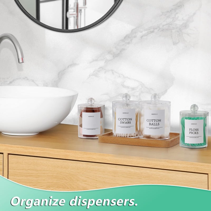 MHDCLY Bathroom Organizers and Storage,4 Pack Bathroom Accessories,Bathroom Decor,Home Decor,Bathroom Storage and Organization,Qtip Holder for Room Decor Aesthetic - Image 3