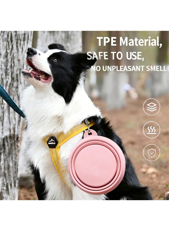 EPET Portable Collapsible Pet Travel Bowl for Dogs & Cats (Pink) - Image 3