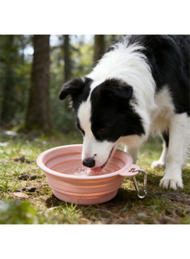 EPET Portable Collapsible Pet Travel Bowl for Dogs & Cats (Pink) - Image 4