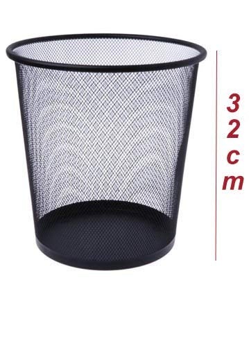 VeleSolv VeleSolv Pack of 4 Metal Mesh Dustbin for Office use HomeMultipurpose Large Black  - Image 2