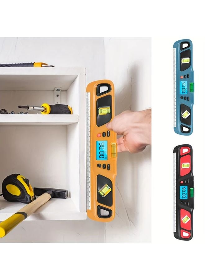 Yellow Digital Bubble Inclinometer LED Display Magnetic Base Horizontal Scale Ruler - Image 5