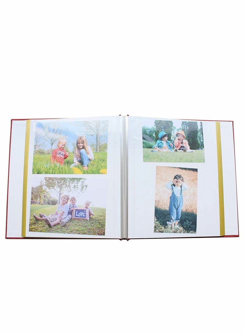 Captaintech Art Magnetic Self-Stick Page Photo Album with Leather Cover for Wedding or Family Hand Made DIY Albums Holds Photos Large Baby Kids Family Photo Albums Valentines Day - Image 2