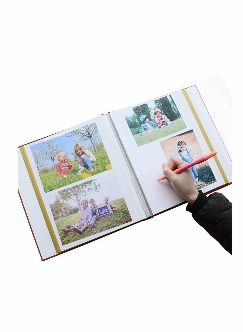 Captaintech Art Magnetic Self-Stick Page Photo Album with Leather Cover for Wedding or Family Hand Made DIY Albums Holds Photos Large Baby Kids Family Photo Albums Valentines Day - Image 3