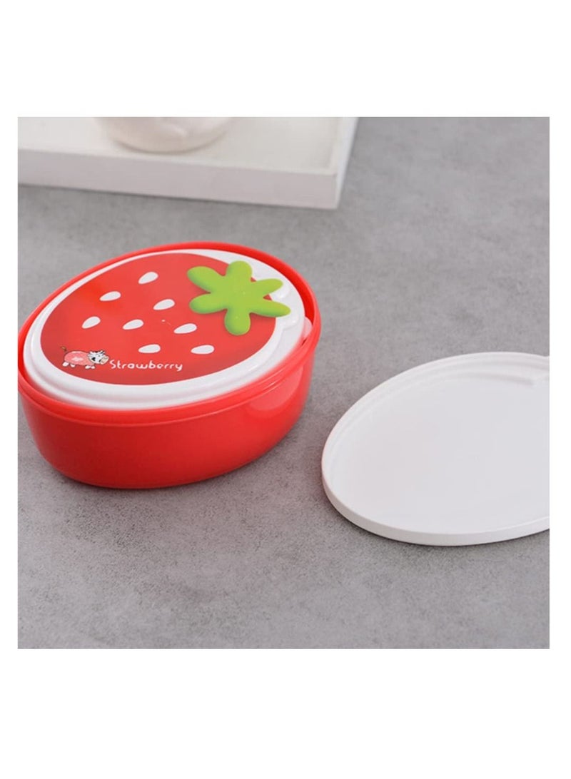 SYOSI 4pcs Strawberry Bento Box Set portable food container leakproof reusable lunch holder for Kids Adults and Outdoor Adventures - Image 3