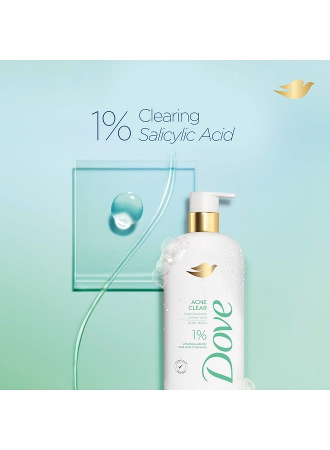 Dove Body Wash Acne Clear Clears & helps prevent acne 1% clearing salicylic acid acne treatment 18.5 oz - Image 4