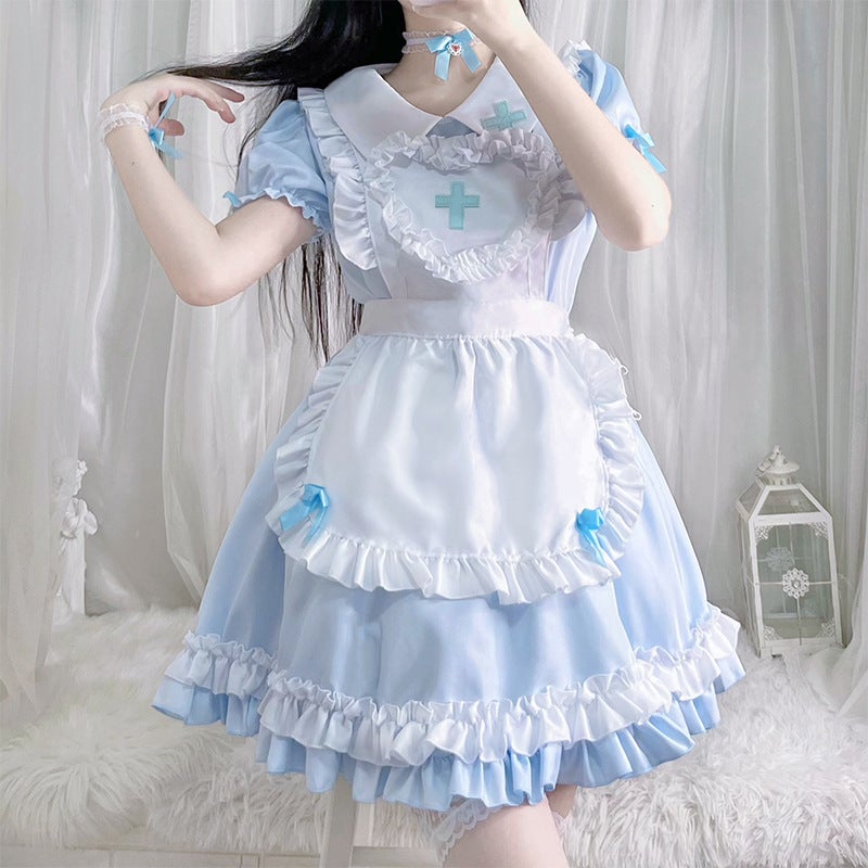 2025 New Japanese Classic Short-sleeved Maid Cute Japanese Maid cosplay Women's Clothing Maid dress - Image 1