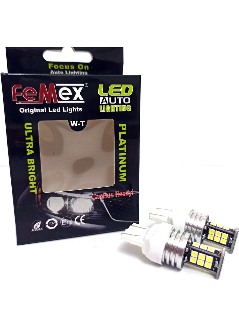Femex Honda Civic Fb7 Reverse Gear LED Bulb Platinum W21W T20  - Image 3