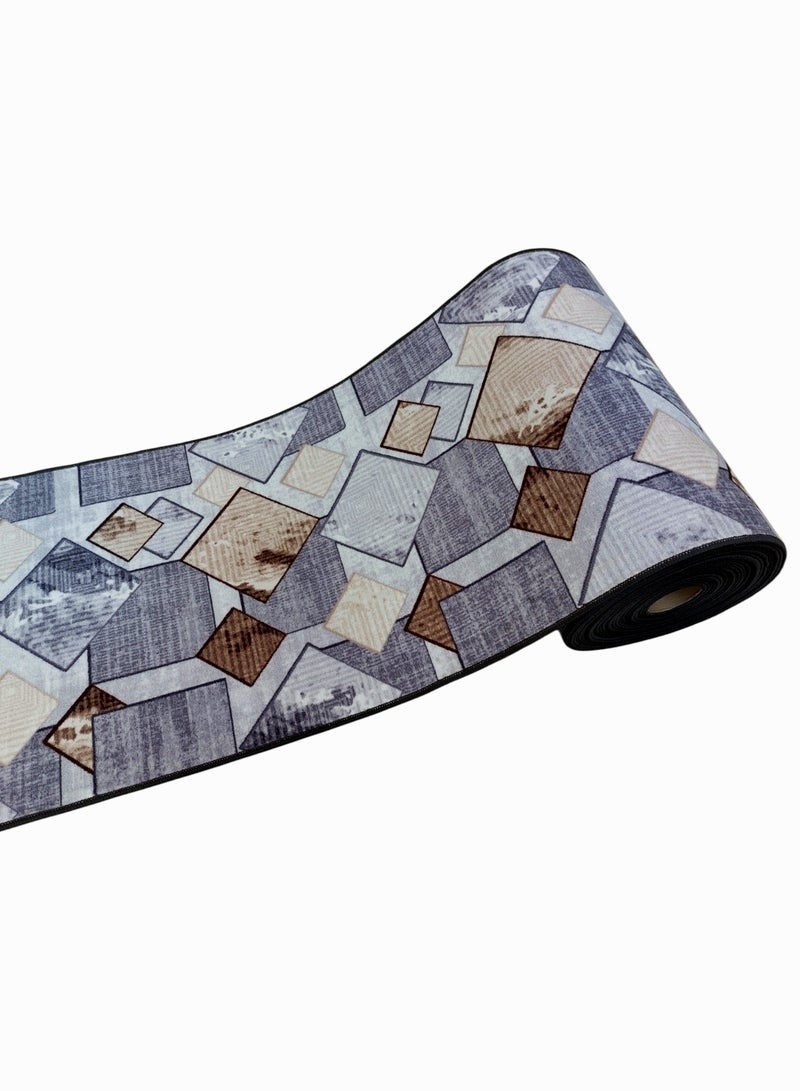 Mac Carpet Light weight  FOX corridors machine woven rug (Width 100cm ) gray color  - Image 1