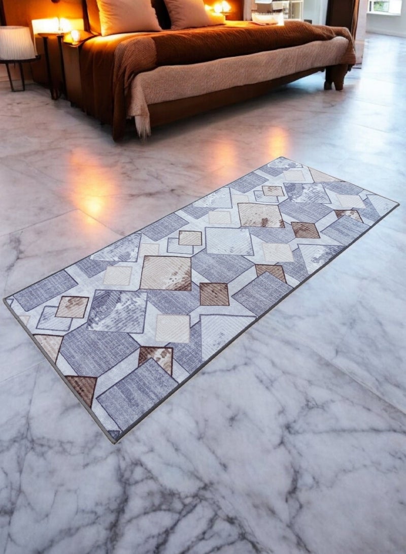 Mac Carpet Light weight  FOX corridors machine woven rug (Width 100cm ) gray color  - Image 3