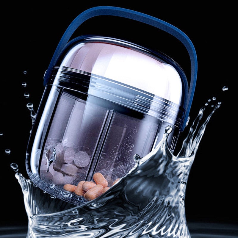 Portable Pill Organizer: Compact Multi Compartment - Secure Damp Proof Rotating Sealing - Food Grade Eco Friendly for Travel On-the-go Daily Use - Image 5