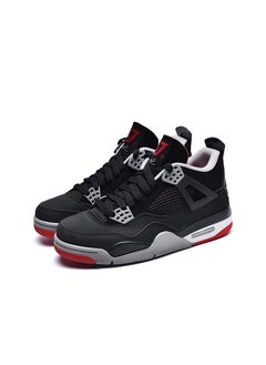 Putian shoes factory wholesale MJ4 Qiao 4 basketball shoes mens shoes white cement flame red Paris sneaker board shoes Bull black and red Bull black and red