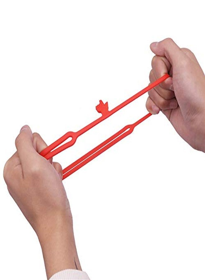 TEKEFT 7 pcs Finger Pointer Bookmark Elastic Book Mark Strap - Random Color- (7 Color) - Image 5