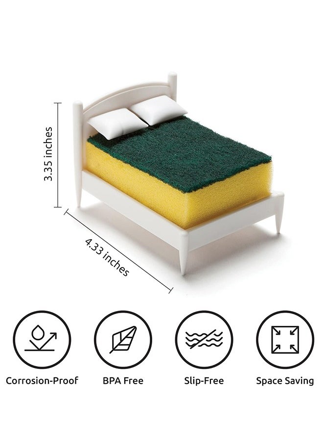 Generic - Kitchen Sponge Holder, Plastic Dish Sponge Holder for Kitchen Sink, Fits Any Standard Size Sponge, Kitchen Sink Organizer, Decor, and Unique Gift Idea (Sponge Included) - Image 1