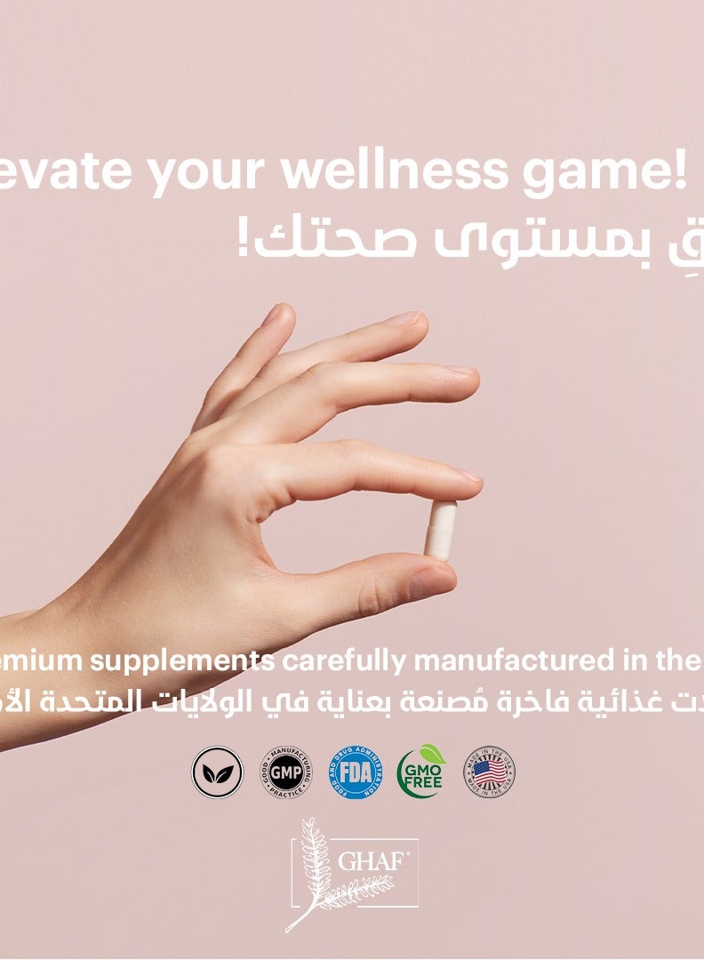 GHAF X-Urinary Tract Health Support - Formula 5 Billion CFU, 500 mg (Vegan. Non-GMO Formula). UT, DIGESTIVE & IMMUNE SUPPORT - Image 4